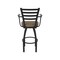Holland Bar Stool Co Jackie with Arms 30 in. Swivel Bar Stool with Black Wrinkle Finish and Rein Thatch Seat 415 - alternate 10